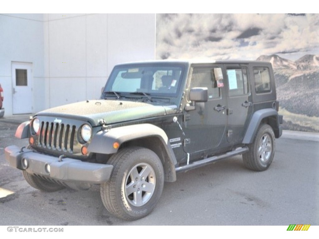 2010 Wrangler Unlimited Sport 4x4 - Natural Green Pearl / Dark Slate Gray/Medium Slate Gray photo #3