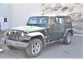 2010 Natural Green Pearl Jeep Wrangler Unlimited Sport 4x4  photo #3