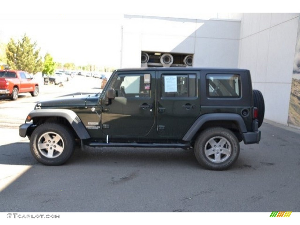 2010 Wrangler Unlimited Sport 4x4 - Natural Green Pearl / Dark Slate Gray/Medium Slate Gray photo #4