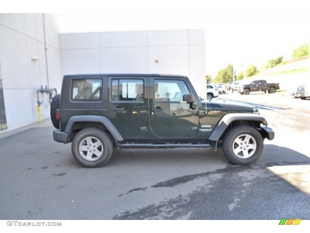 2010 Wrangler Unlimited Sport 4x4 - Natural Green Pearl / Dark Slate Gray/Medium Slate Gray photo #8