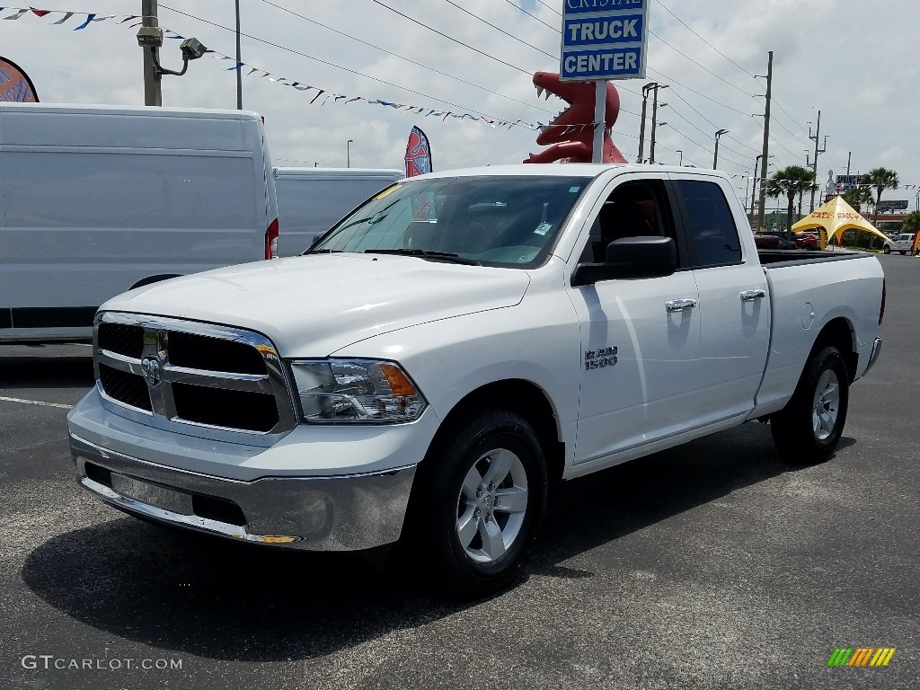 2018 1500 SLT Quad Cab - Bright White / Black/Diesel Gray photo #1
