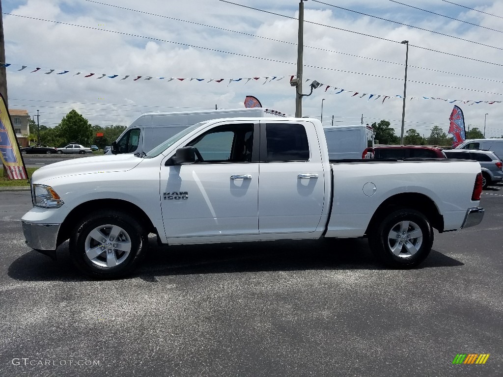 2018 1500 SLT Quad Cab - Bright White / Black/Diesel Gray photo #2