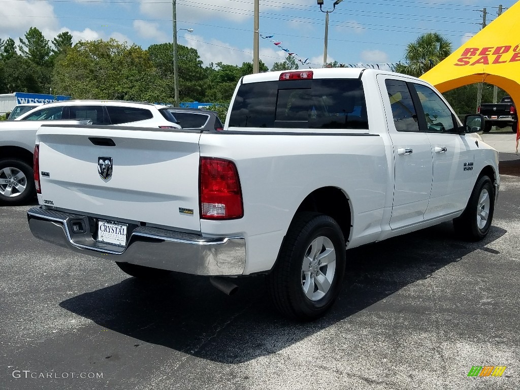 2018 1500 SLT Quad Cab - Bright White / Black/Diesel Gray photo #5
