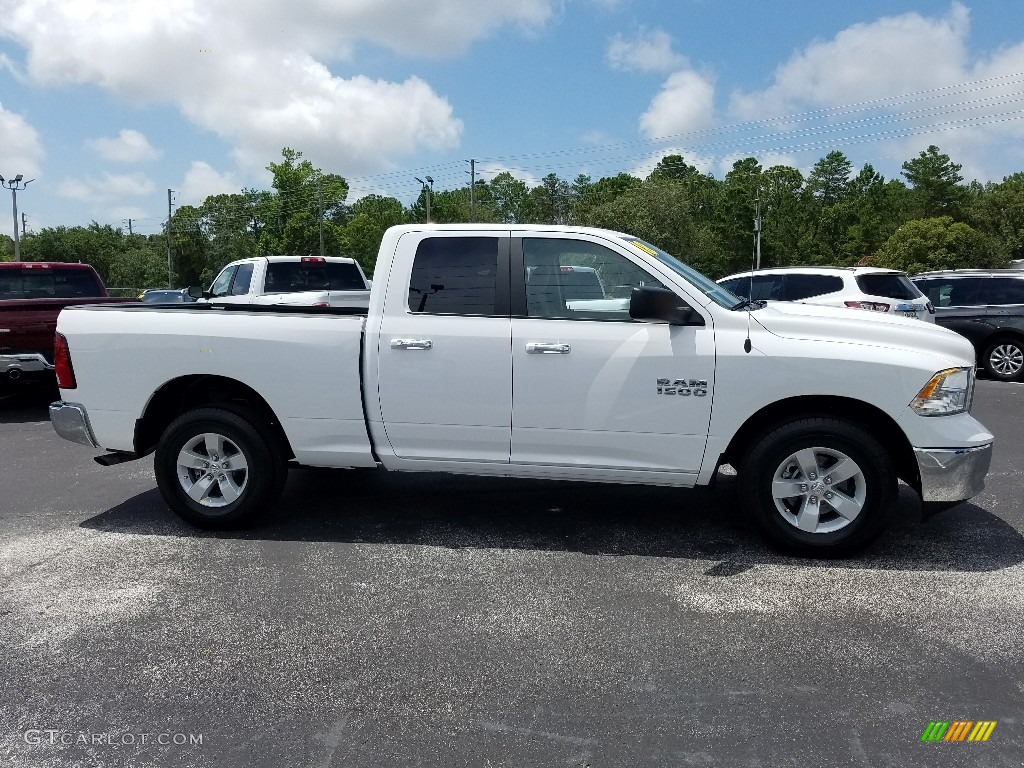 2018 1500 SLT Quad Cab - Bright White / Black/Diesel Gray photo #6