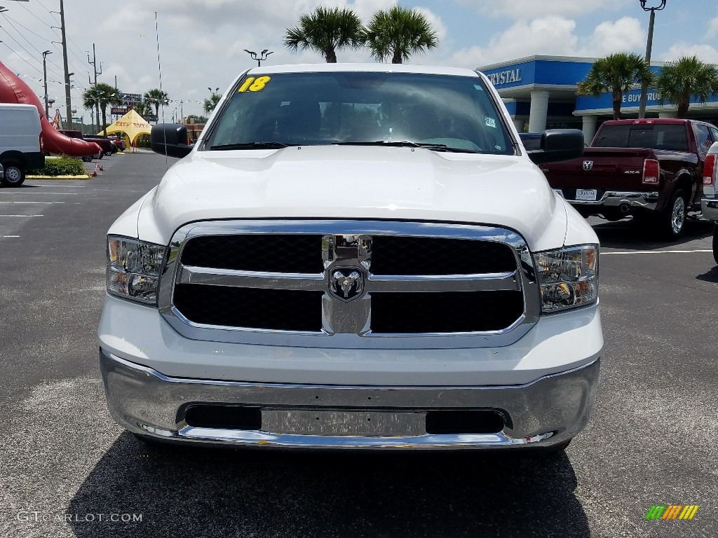 2018 1500 SLT Quad Cab - Bright White / Black/Diesel Gray photo #8