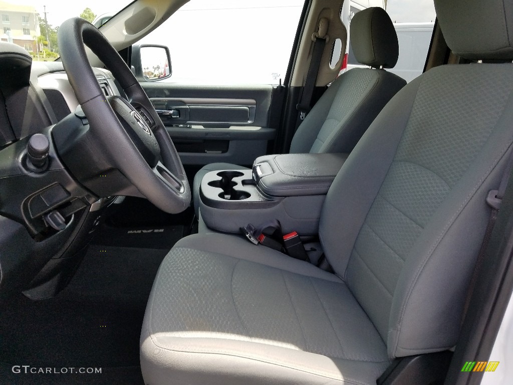 2018 1500 SLT Quad Cab - Bright White / Black/Diesel Gray photo #9
