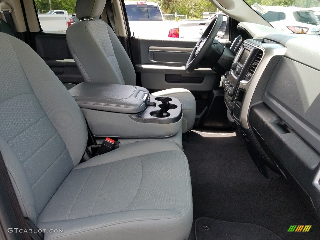 2018 1500 SLT Quad Cab - Bright White / Black/Diesel Gray photo #14