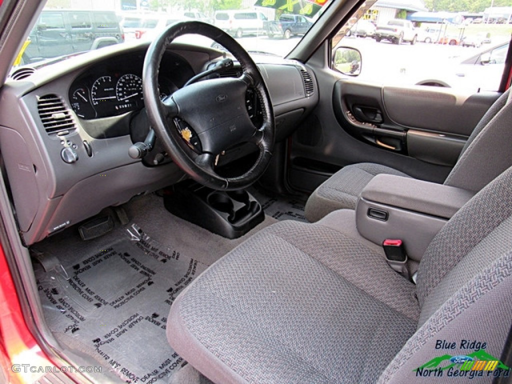 1999 Ranger XLT Extended Cab 4x4 - Bright Red / Medium Prairie Tan photo #12