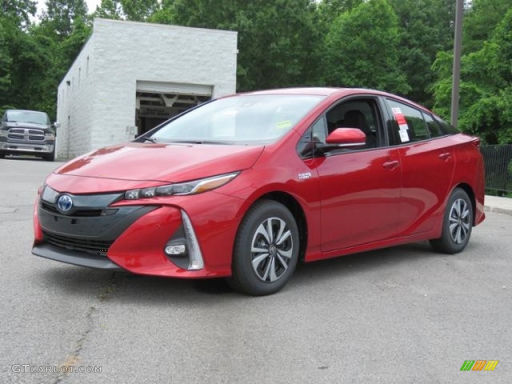 Hypersonic Red 2018 Toyota Prius Prime Advanced Exterior Photo #127505117