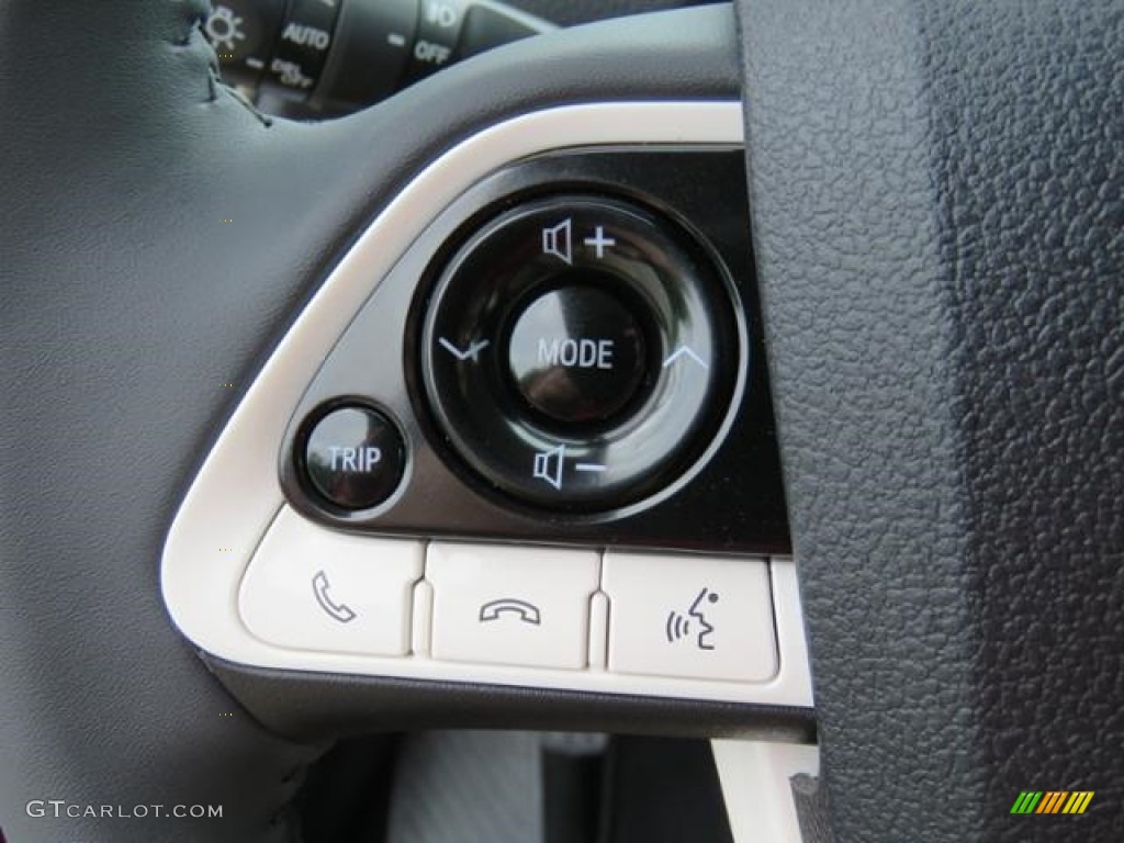 2018 Toyota Prius Prime Advanced Black Steering Wheel Photo #127505315