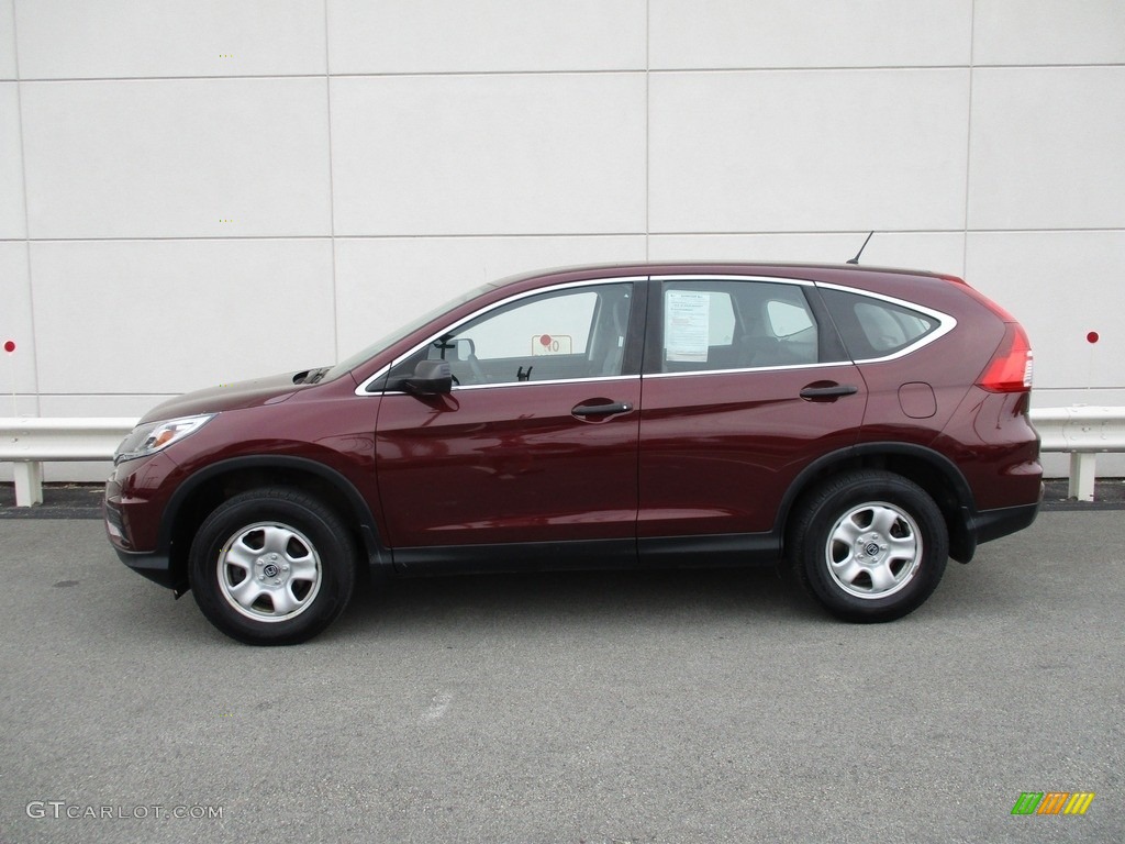 2015 CR-V LX AWD - Basque Red Pearl II / Gray photo #2