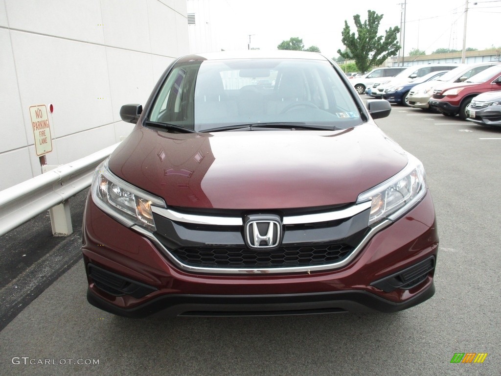 2015 CR-V LX AWD - Basque Red Pearl II / Gray photo #7