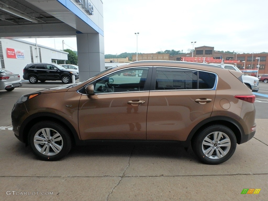 2018 Sportage LX AWD - Burnished Copper / Black photo #6