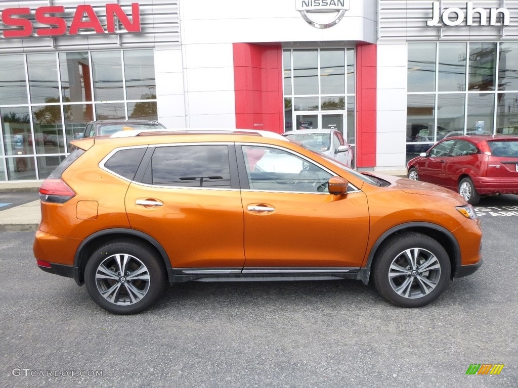 2017 Rogue SL AWD - Monarch Orange / Almond photo #3