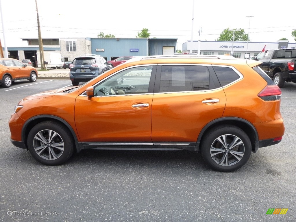2017 Rogue SL AWD - Monarch Orange / Almond photo #7