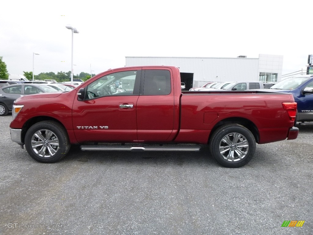 2018 Titan SV King Cab 4x4 - Cayenne Red / Beige photo #11