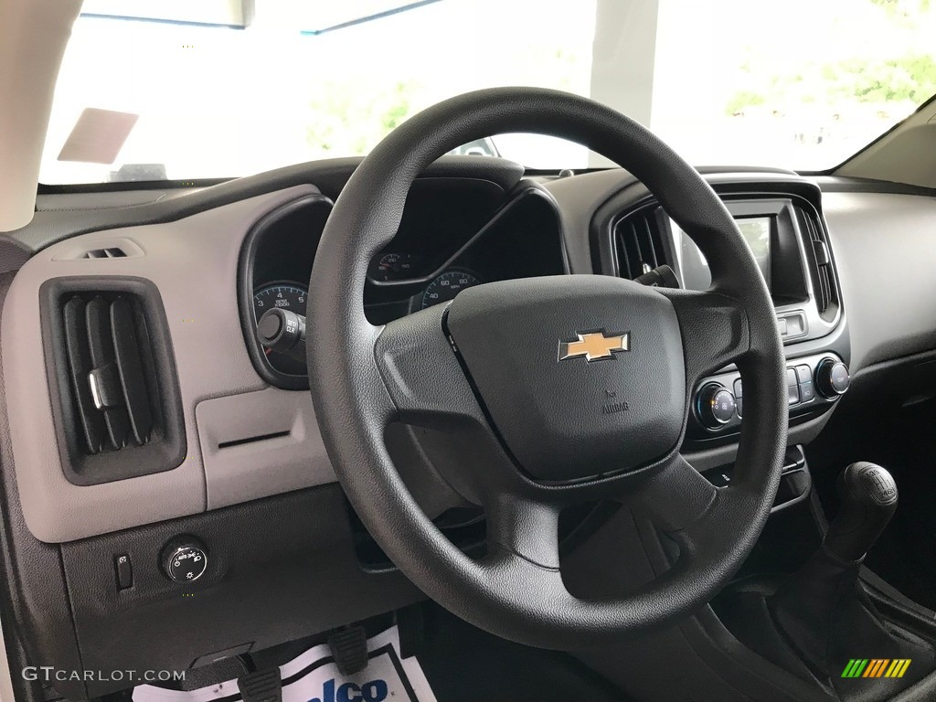 2018 Chevrolet Colorado WT Extended Cab Jet Black/Dark Ash Steering Wheel Photo #127514288