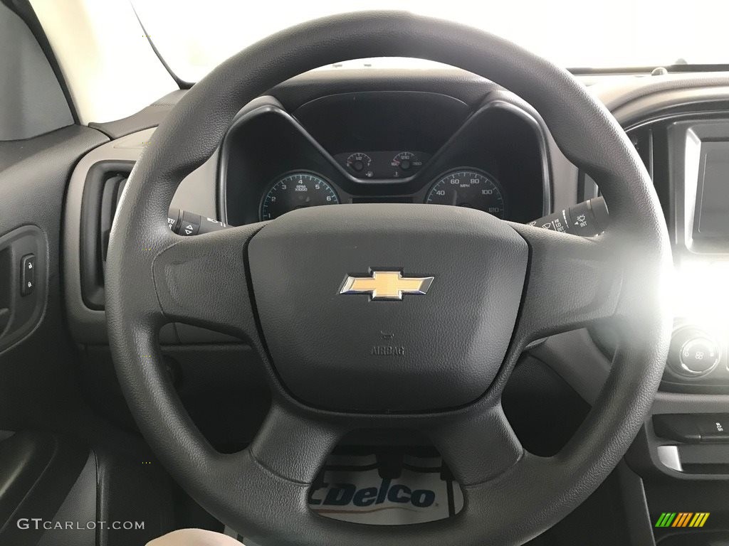 2018 Chevrolet Colorado WT Extended Cab Jet Black/Dark Ash Steering Wheel Photo #127514312