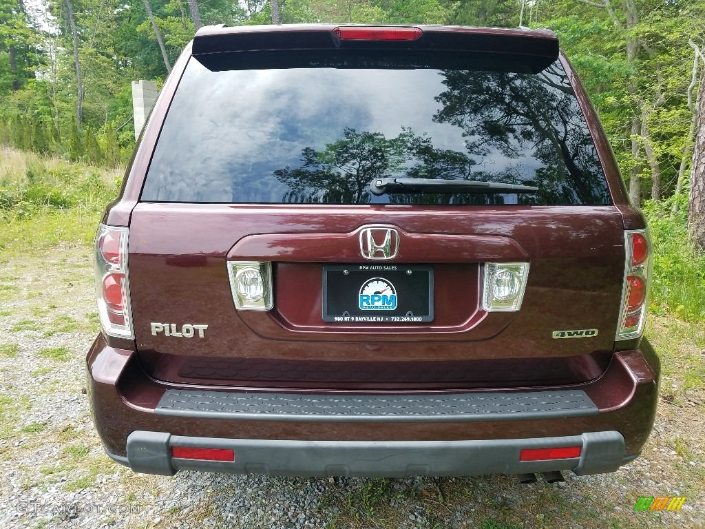 2008 Pilot EX-L 4WD - Dark Cherry Pearl / Gray photo #4