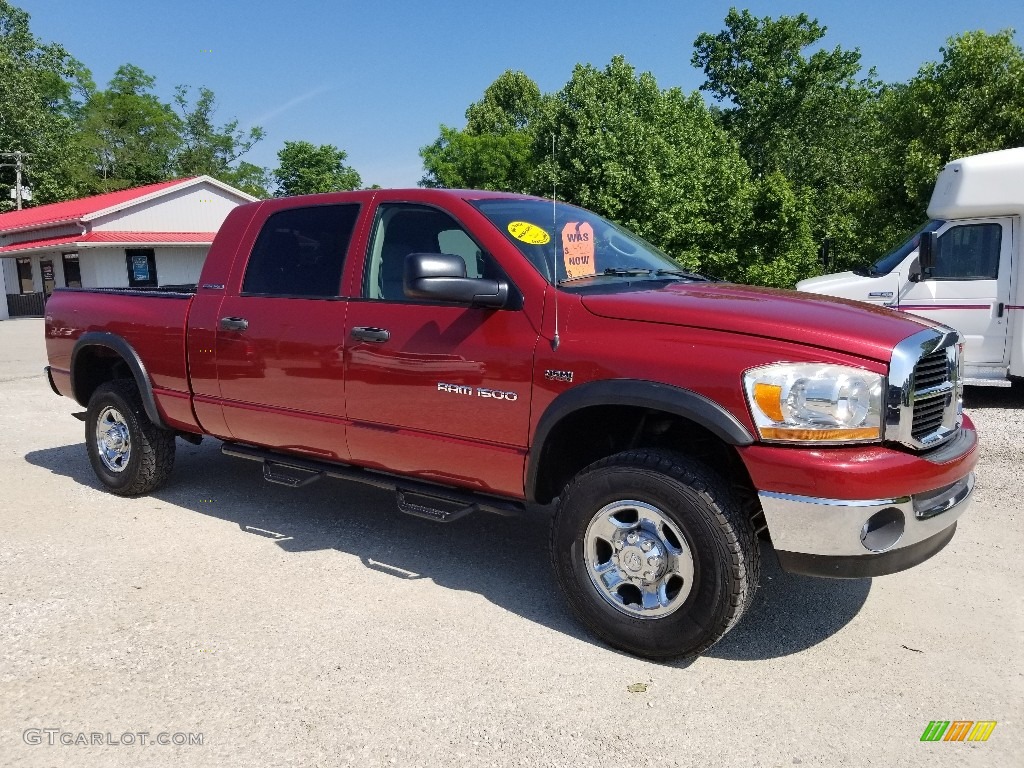 2006 Ram 1500 SLT Mega Cab 4x4 - Flame Red / Medium Slate Gray photo #7