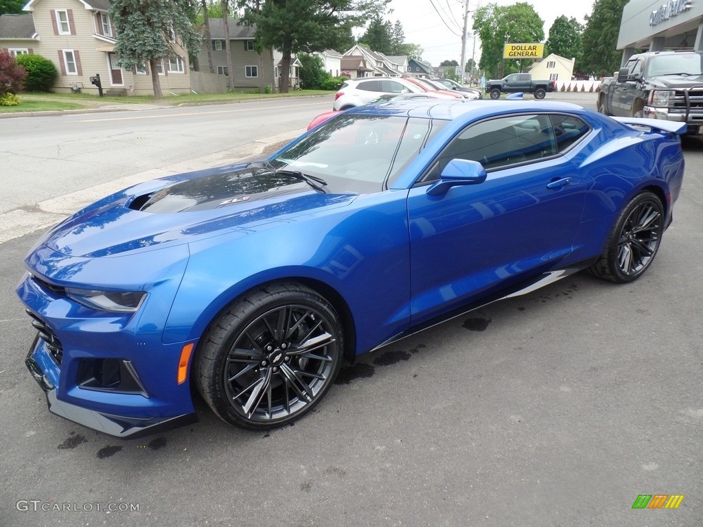 Hyper Blue Metallic 2018 Chevrolet Camaro ZL1 Coupe Exterior Photo #127517693