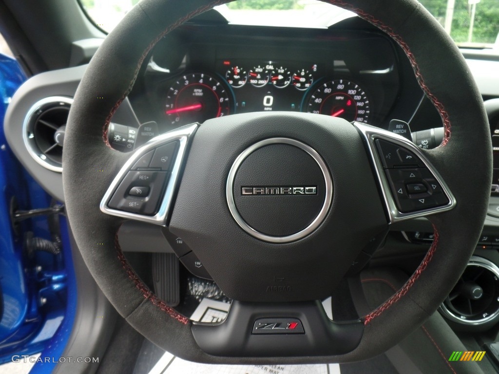 2018 Chevrolet Camaro ZL1 Coupe Jet Black Steering Wheel Photo #127518008