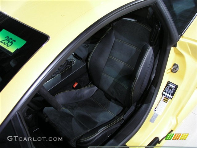2006 Lamborghini Gallardo Coupe Black Leather & Alcantara Interior and Yellow Stitching Photo #127520