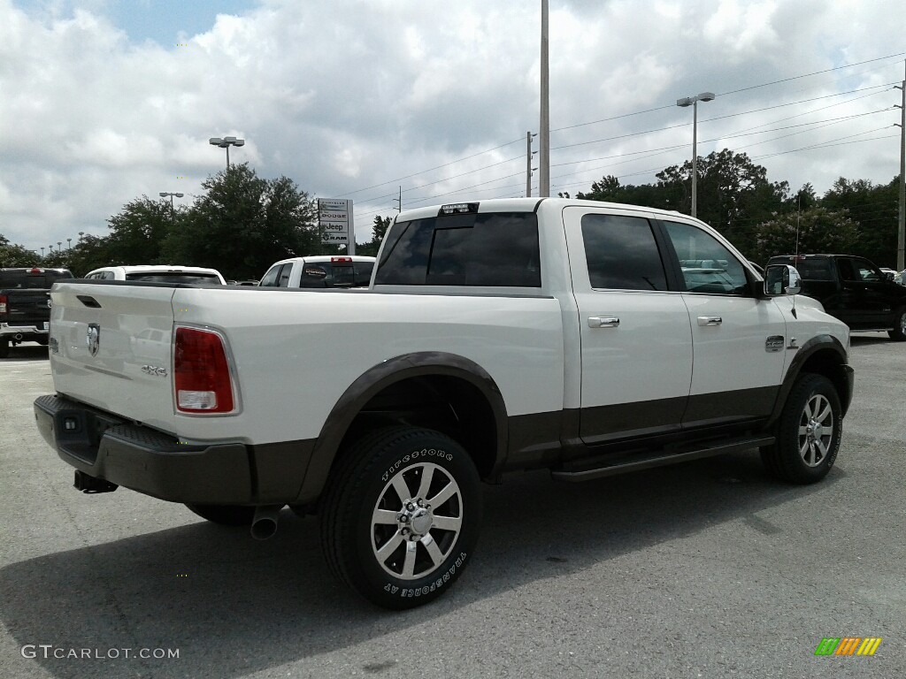 2018 2500 Laramie Longhorn Crew Cab 4x4 - Pearl White / Black/Cattle Tan photo #5