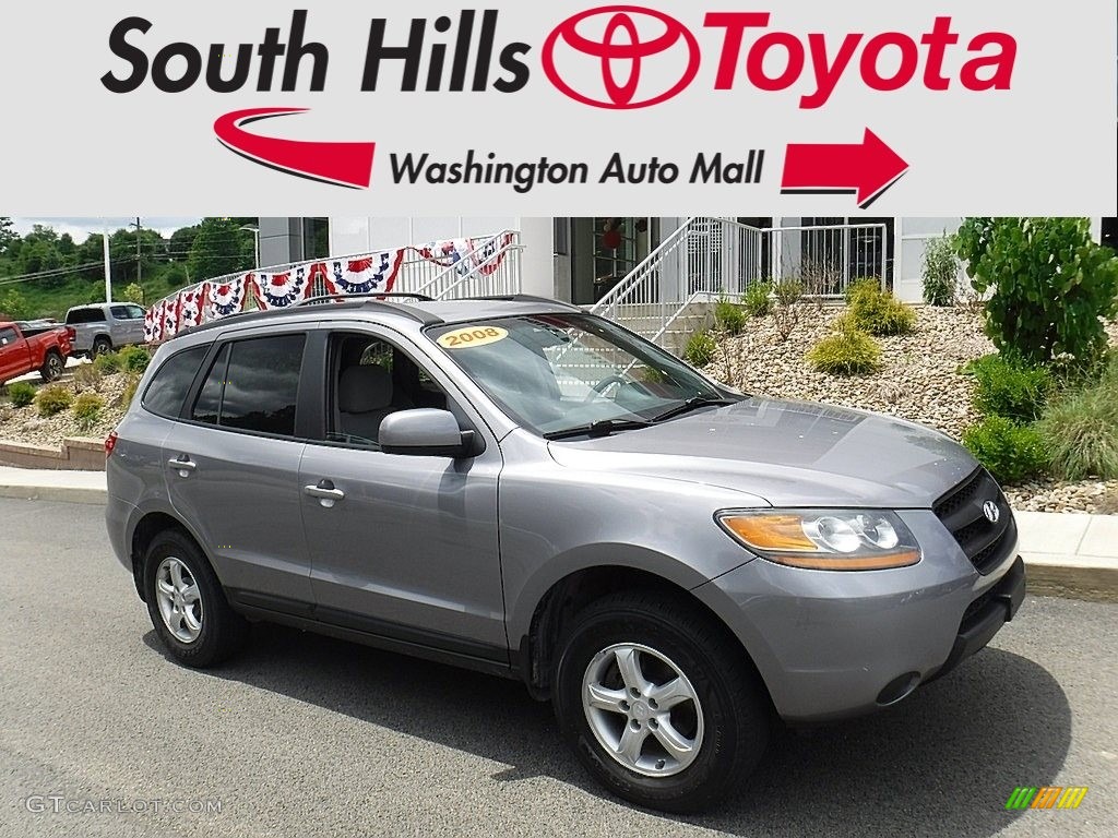2008 Santa Fe GLS 4WD - Steel Gray / Gray photo #1