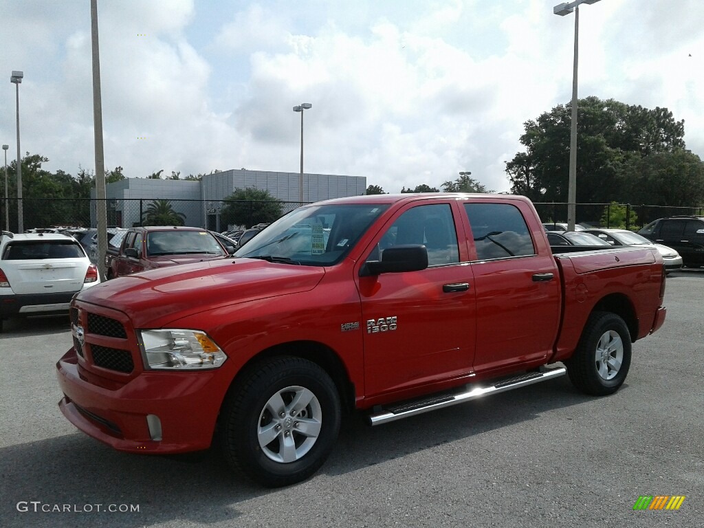 2018 1500 Express Crew Cab - Flame Red / Black/Diesel Gray photo #1
