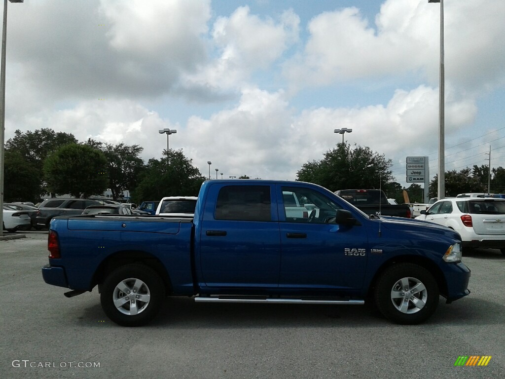 2018 1500 Express Crew Cab - Blue Streak Pearl / Black/Diesel Gray photo #6