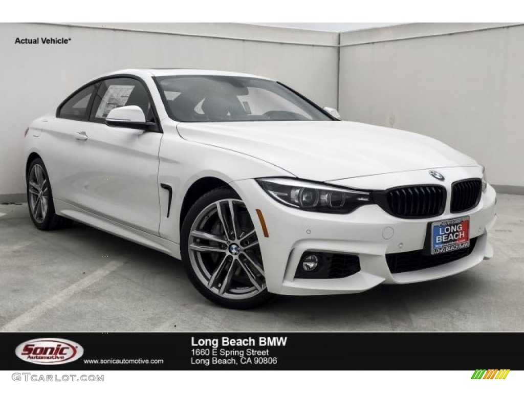 2019 4 Series 440i Coupe - Alpine White / Coral Red photo #1