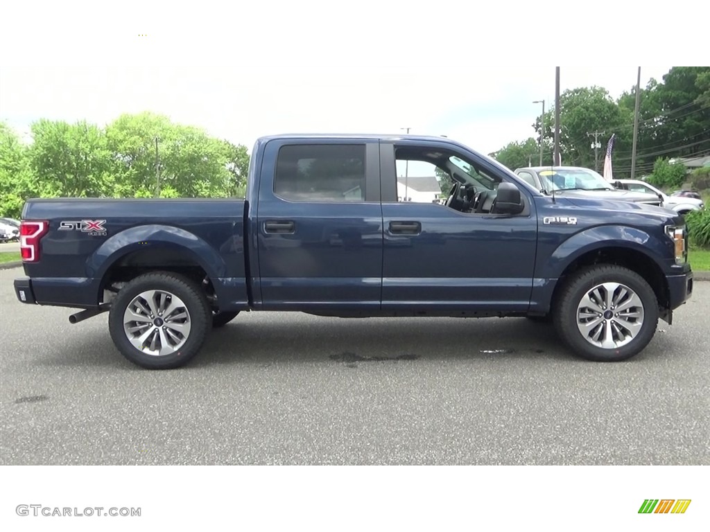 2018 F150 STX SuperCab 4x4 - Blue Jeans / Black photo #8