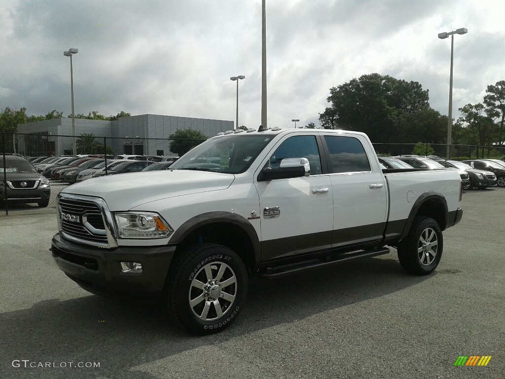 2018 2500 Laramie Longhorn Crew Cab 4x4 - Bright White / Black/Cattle Tan photo #1