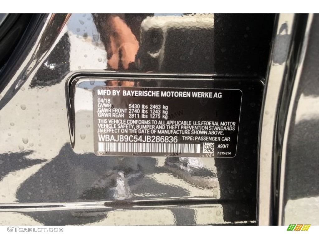 2018 5 Series M550i xDrive Sedan - Dark Graphite Metallic / Black photo #11