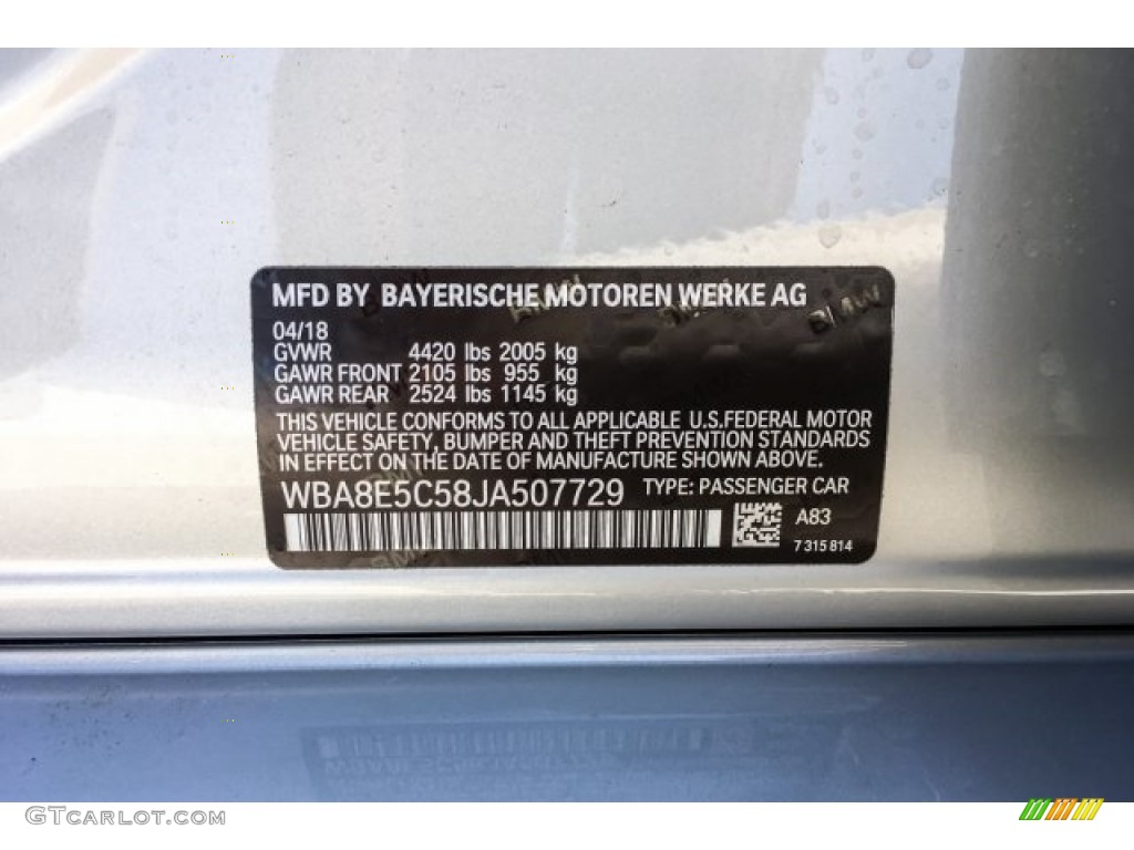 2018 3 Series 328d xDrive Sedan - Glacier Silver Metallic / Black photo #11