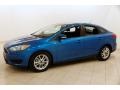 2015 Blue Candy Metallic Ford Focus SE Sedan  photo #3