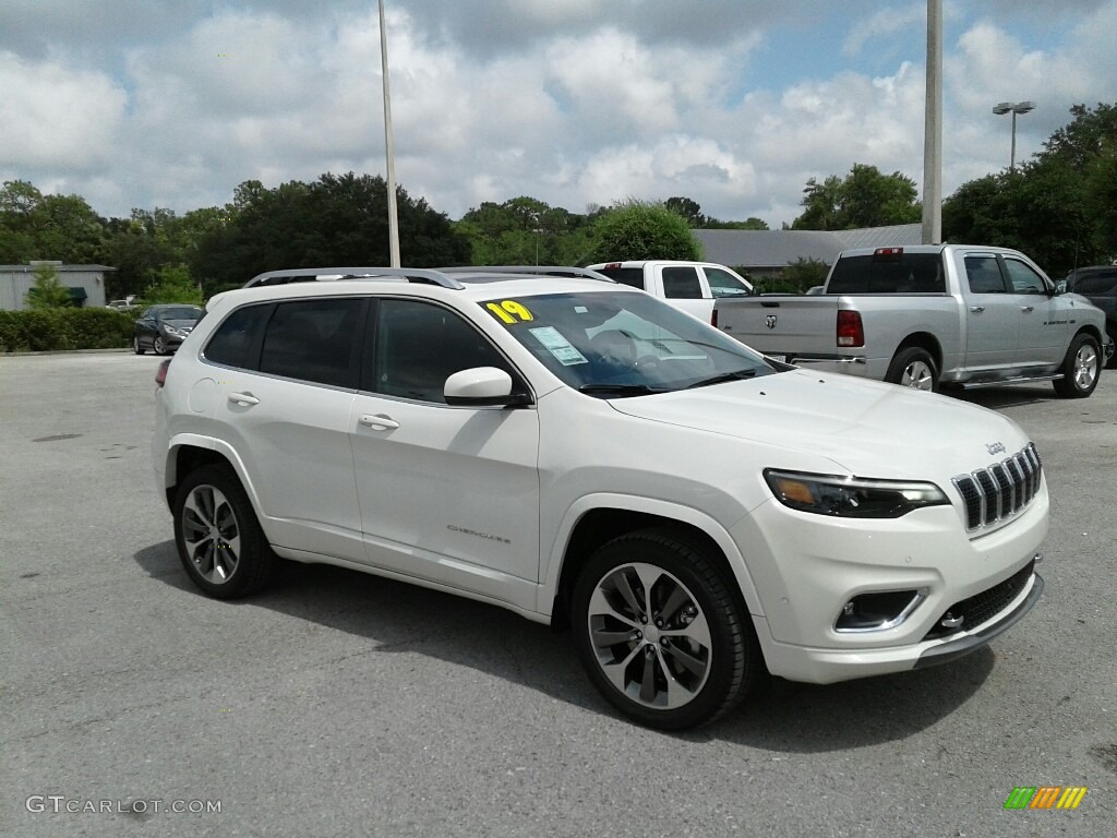 Pearl White 2019 Jeep Cherokee Overland Exterior Photo #127538502