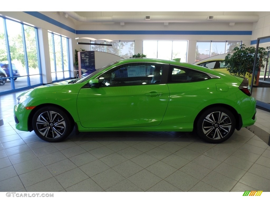 2018 Civic EX-T Coupe - Energy Green Pearl / Black/Gray photo #3