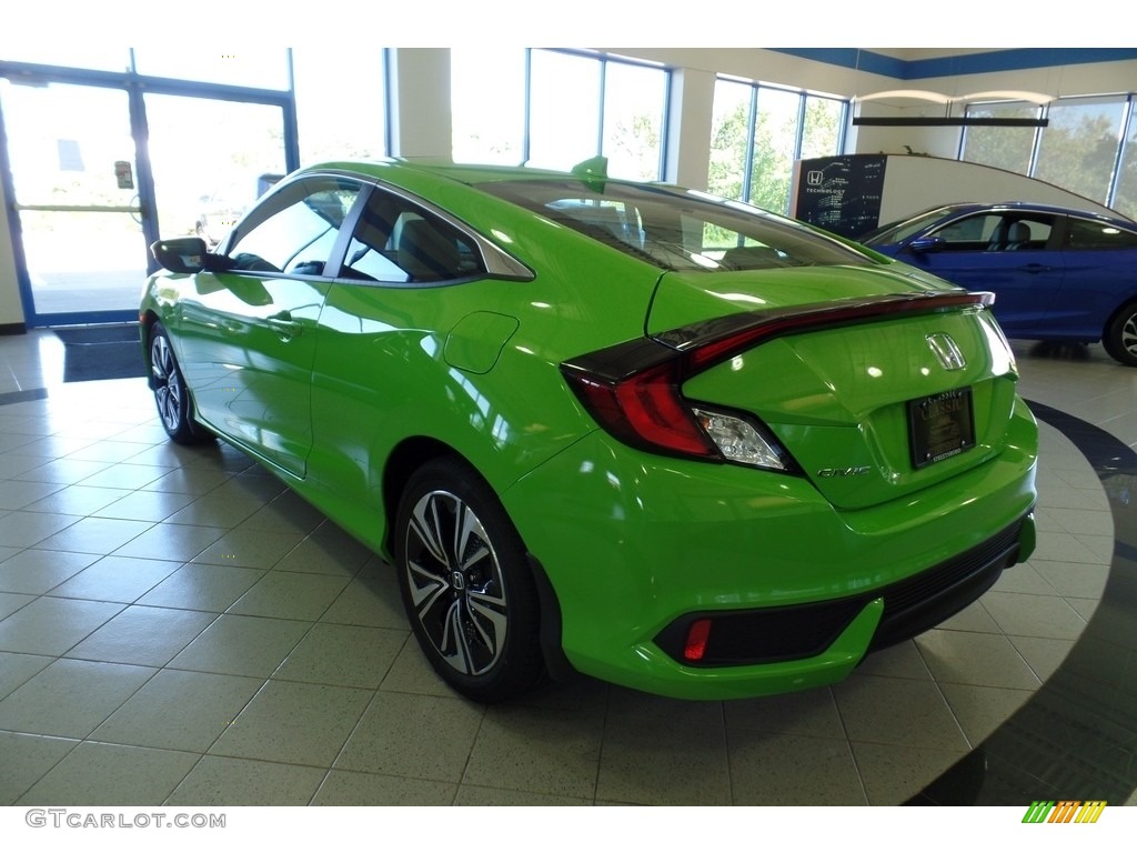 2018 Civic EX-T Coupe - Energy Green Pearl / Black/Gray photo #4