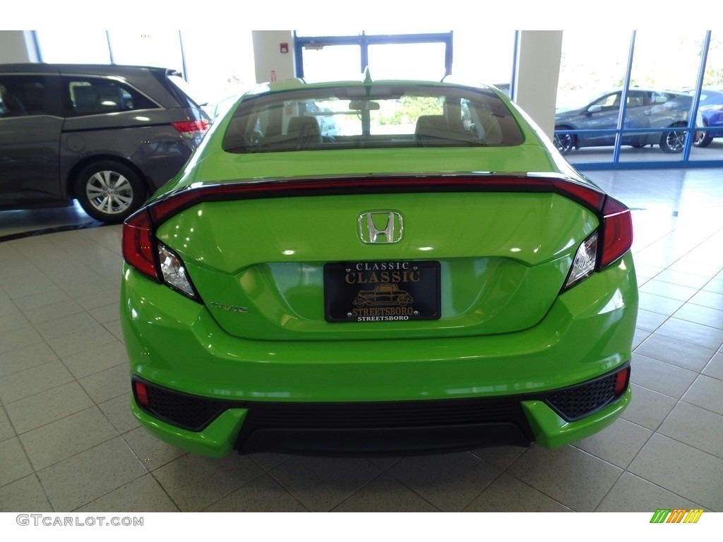 2018 Civic EX-T Coupe - Energy Green Pearl / Black/Gray photo #5