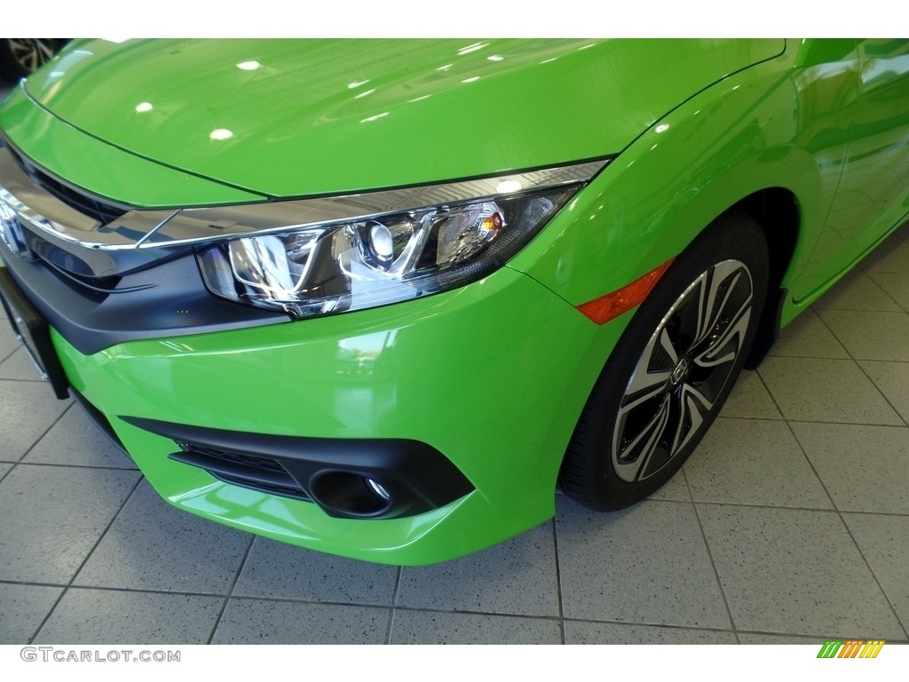 2018 Civic EX-T Coupe - Energy Green Pearl / Black/Gray photo #6