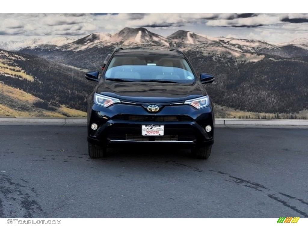 2018 RAV4 Platinum AWD - Galactic Aqua Mica / Black photo #2