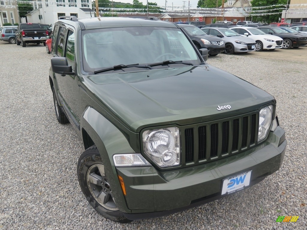 2008 Liberty Sport 4x4 - Jeep Green Metallic / Pastel Slate Gray photo #2
