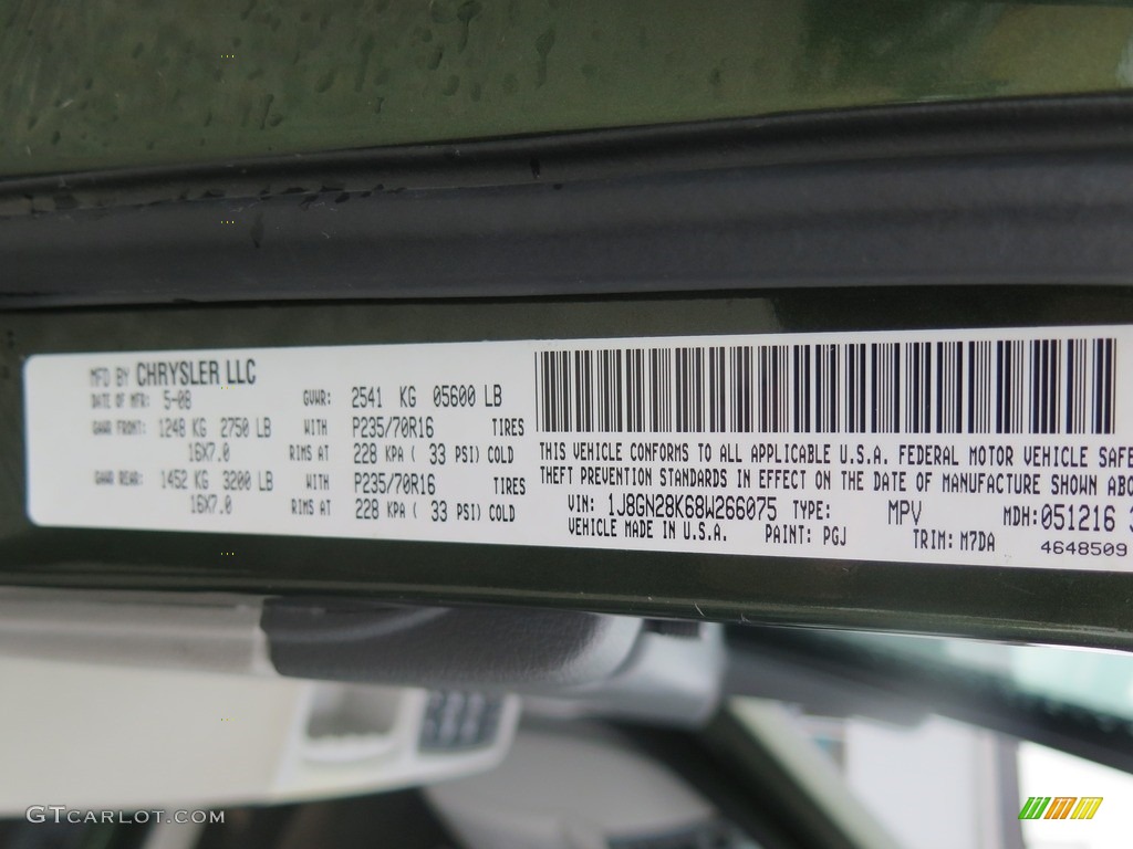 2008 Liberty Sport 4x4 - Jeep Green Metallic / Pastel Slate Gray photo #39