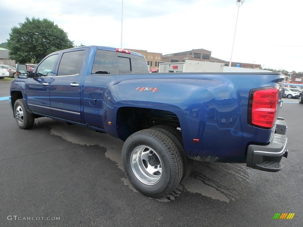 2018 Silverado 3500HD LTZ Crew Cab Dual Rear Wheel 4x4 - Deep Ocean Blue Metallic / Dark Ash/Jet Black photo #5