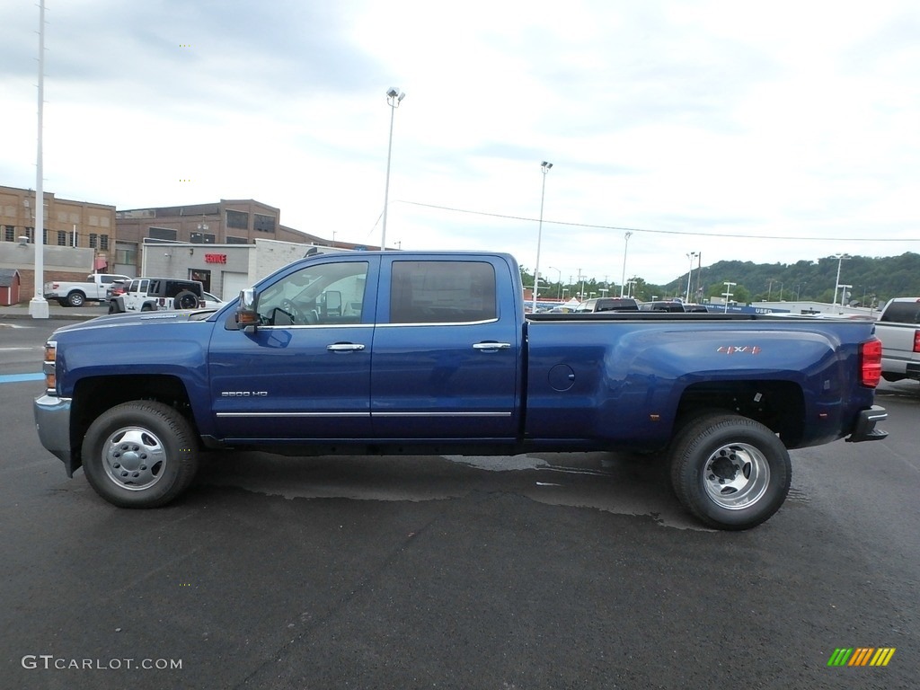2018 Silverado 3500HD LTZ Crew Cab Dual Rear Wheel 4x4 - Deep Ocean Blue Metallic / Dark Ash/Jet Black photo #6