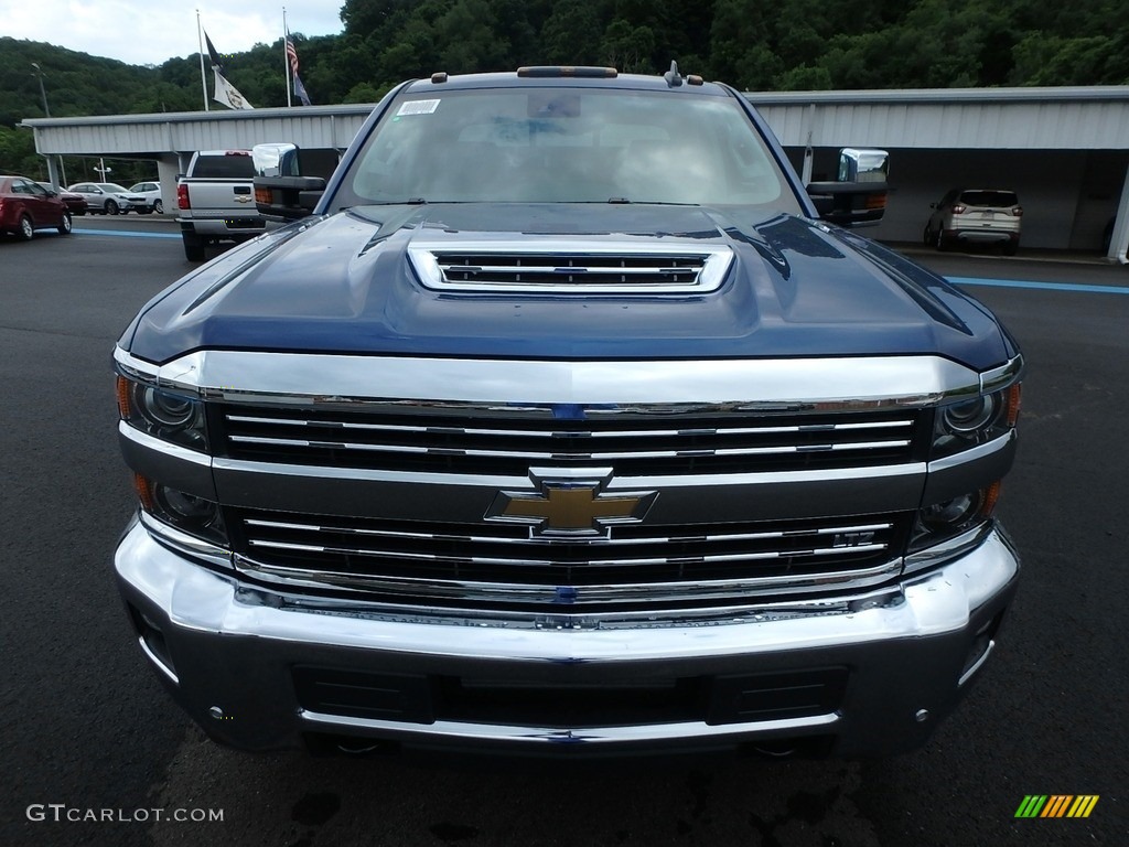 2018 Silverado 3500HD LTZ Crew Cab Dual Rear Wheel 4x4 - Deep Ocean Blue Metallic / Dark Ash/Jet Black photo #8