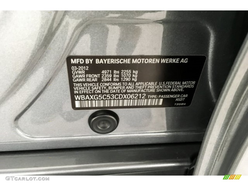2012 5 Series 528i Sedan - Space Gray Metallic / Everest Gray photo #21
