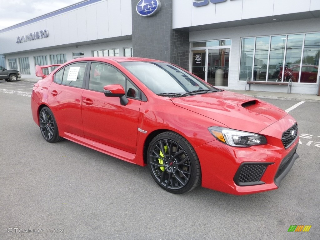 2018 WRX STI - Pure Red / Carbon Black photo #1
